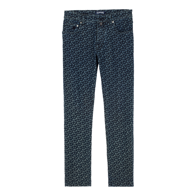Men Cotton Jeans 5-pockets Denim Micro Turtles Corrosion - Gbetta18 - Blue - Size 32 - Vilebrequin