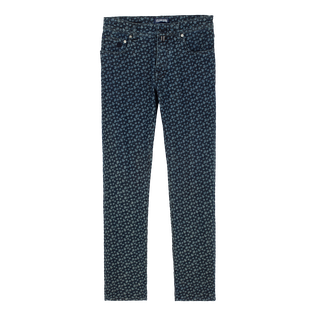 Jeans uomo a 5 tasche in denim di cotone Micro Turtles Corrosion Dark denim w1 vista frontale