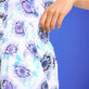 Bermudas de lino con estampado Flash Flowers para mujer Purple blue detalles vista 1
