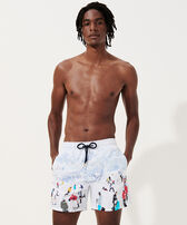 Maillot de bain homme Ski - Vilebrequin x Massimo Vitali Bleu ciel vue portée de face