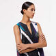 Women Sleeveless Maxi Dress Envoûtement - Vilebrequin x Deux Femmes Noires Purple blue details view 1