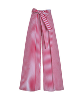 Pantalon en voile de coton femme - Vilebrequin x Ines de la Fressange Coquelicot vue de face