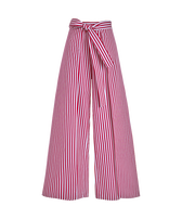 Women Organic Cotton Pants - Vilebrequin x Ines de la Fressange Poppy red front view