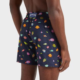 Men Swim Shorts Embroidered Fishy Dance - Limited Edition Navy details view 2