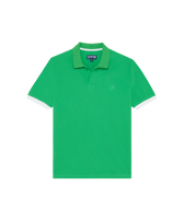 Men Cotton Polo Solid Laser front view