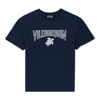 T-Shirt aus Bio-Baumwolle für Jungen Marineblau Vorderansicht