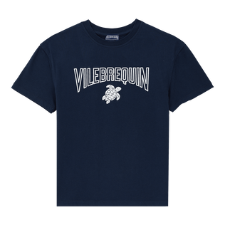 T-Shirt aus Bio-Baumwolle für Jungen Marineblau Vorderansicht
