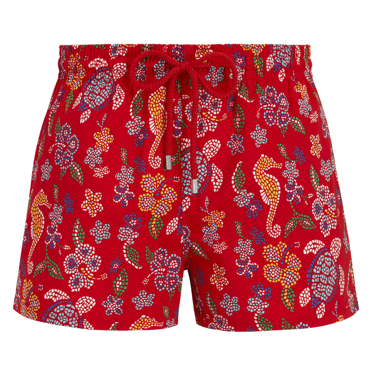 Men Short Swim Shorts Mosaïque - Manta - Red - Size XXXL - Vilebrequin