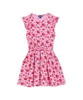 Vestido de algodón con estampado Turtles Heart para niña Petunia vista frontal