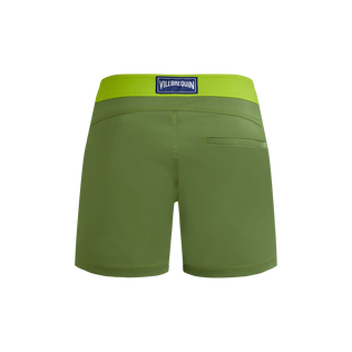 Pantaloncini mare uomo elasticizzati con cintura piatta Color Block Camouplage vista posteriore