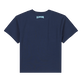 T-shirt coton organique garçon Piranhas Bleu marine vue de dos