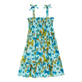 Robe en coton fille Butterflies Lagon vue de face