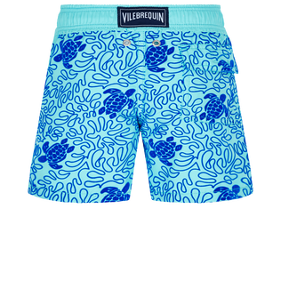 Bañador con estampado Turtles Splash para niño Lazulii blue vista trasera