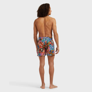 Men Swim Shorts Hawain Patchwork - VBQ x Palm Angels Celestial 背面穿戴视图