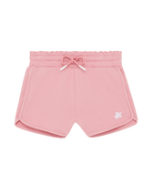 Pantalones cortos de algodón orgánico con bordado de tortuga para niña Boudoir vista frontal