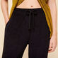 Solid Unisex Hose aus Frottee Schwarz Details Ansicht 5