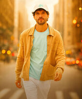 Men Linen Natural dye Look  正面图
