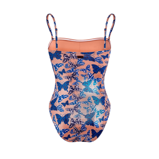 Maillot de bain une pièce bustier femme Disco Butterfly Blush vue de dos