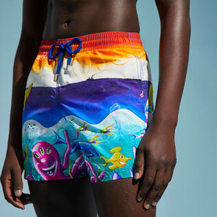 男士 Mareviva 游泳短裤 - Vilebrequin x Kenny Scharf Multicolor 细节视图2