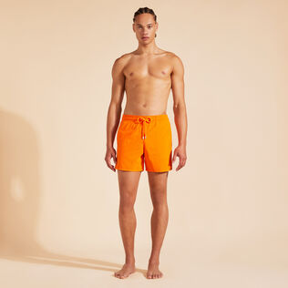 Men Swim Shorts Water-reactive Noumea Sea Shells Apricot front worn view