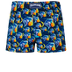 Men Short Swim Trunks Piranhas Navy back view