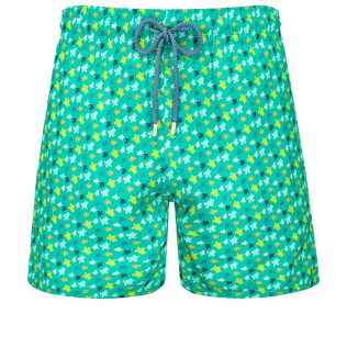 Men Swim Shorts Ultra-light and Packable Micro Ronde Des Tortues Rainbow Tropezian green front view