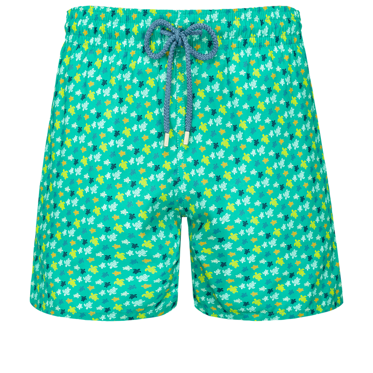 Men Swim Shorts Ultra-light And Packable Micro Ronde Des Tortues Rainbow - Swimming Trunk - Mahina - Green - Size XXXL - Vilebrequin