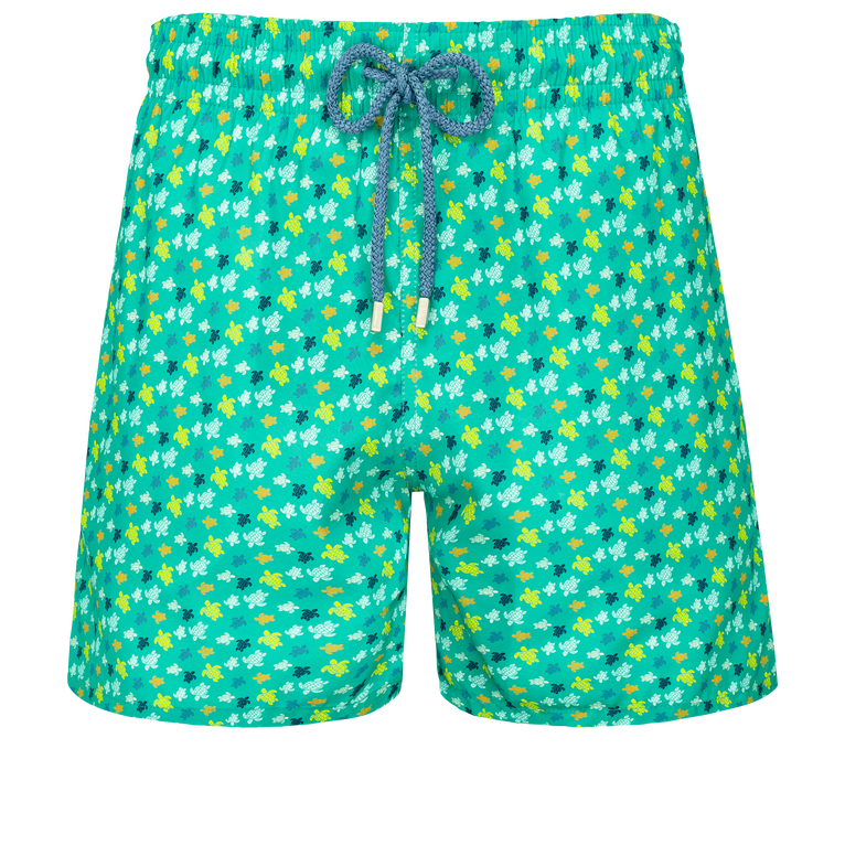 Pantaloncini Mare Uomo Ultraleggeri E Ripiegabili Micro Ronde Des Tortues Rainbow - Costume Da Bagno - Mahina - Verde