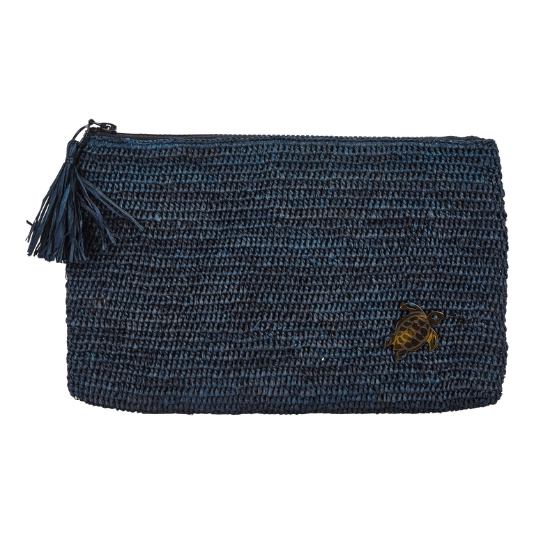 Raffia Unisex Beach Pouch - Pouch - Papeth - Blue - Size OSFA - Vilebrequin