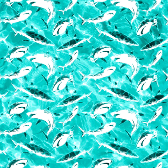 婴童 Requins 游泳短裤 Lagoon 打印