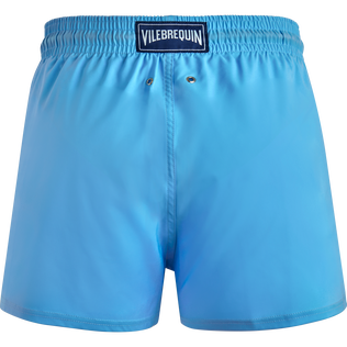 Bañador corto elástico y ajustado liso para hombre Flax flower vista trasera