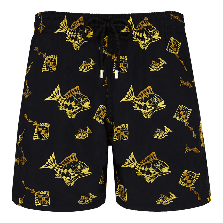 Men Swim Shorts Embroidered Vatel - Limited Edition - Swimming Trunk - Mistral - Black - Size 5XL - Vilebrequin