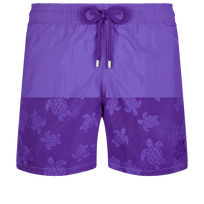 Bañador con estampado Ronde De Tortues reactivo al agua para hombre Purple blue vista frontal