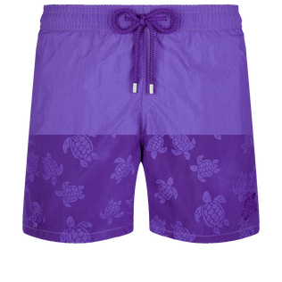 Bañador con estampado Ronde De Tortues reactivo al agua para hombre Purple blue vista frontal