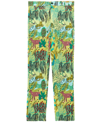 Uomo Altri Stampato - Pantaloni uomo in lino stampati Jungle Rousseau, Zenzero vista frontale