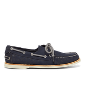 Herren-Bootsschuh aus Leder – VBQ x G.H.Bass Marineblau Vorderansicht
