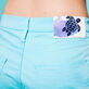 Bermudas de satén de algodón elástico con cinco bolsillos para mujer Laguna detalles vista 1