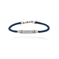 男士 Sailor Cord 手镯 - Vilebrequin x Gas Bijoux Silver 正面图