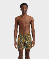 Men Swim Shorts Camo Splash - VBQ x Palm Angels Oats front worn view