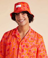 Bob en lin unisexe New Leopard Abricot vue portée de face homme