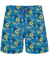 Men Swim Shorts Embroidered Flowers and Shells - Limited Edition Multicolore vista frontale