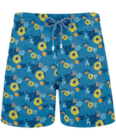 Men Swim Shorts Embroidered Flowers and Shells - Limited Edition Multicolore vista frontale