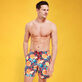 Bañador con estampado Presse Citron para hombre Burgundy vista frontal desgastada
