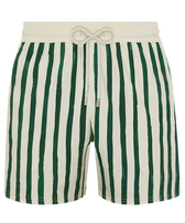 Men Stretch Swim Trunks HS Stripes - Vilebrequin x Highsnobiety Garden front view