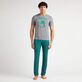 Men Cotton T-shirt Embossed Vilebrequin Logo Heather grey front worn view