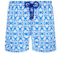 Bañador con estampado Ikat Medusa para hombre Blanco vista frontal