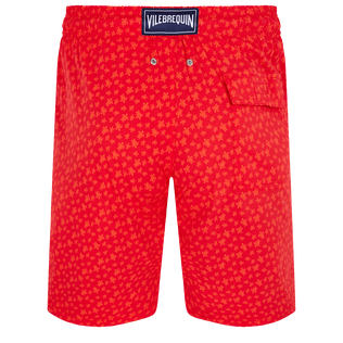 Men Swim Trunks Long Micro Ronde Des Tortues Peppers back view