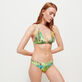 Top de bikini anudado alrededor del cuello con estampado Jungle Rousseau para mujer Jengibre detalles vista 1