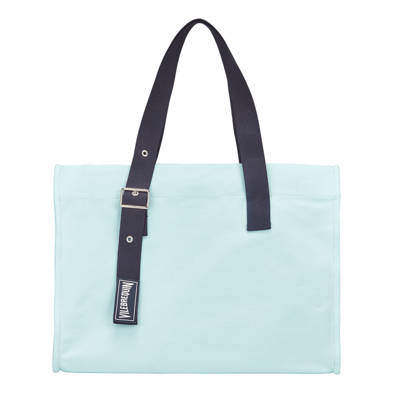 Große Einfarbige Strandtasche Aus Baumwolle - Bagsu - Blau