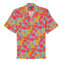 男士 Tahiti Flowers 亚麻保龄球衫 Santorini 正面图